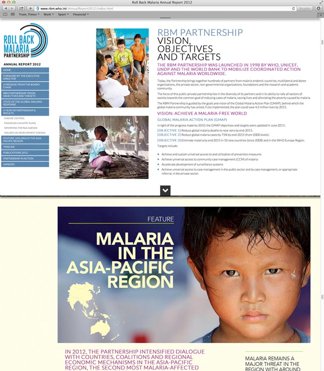 Roll Back Malaria - Annual report